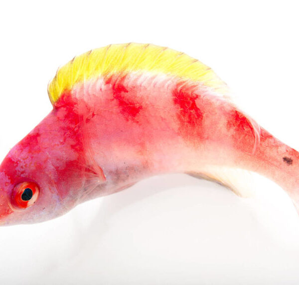 راس فرشته قرمز باله زرد