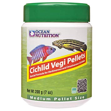غذای جلبکی سیچلاید سایز-ام Ocean Nutrition Cichlid Vegi Pellets-M